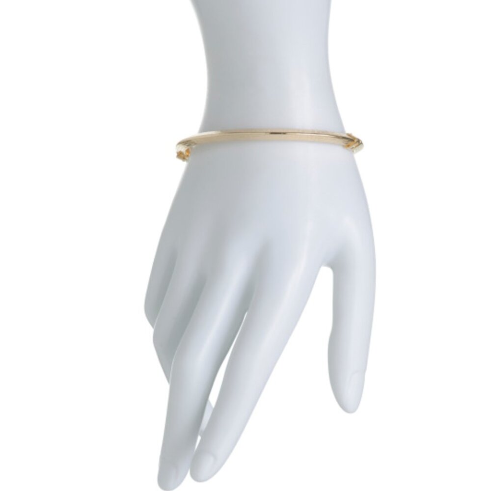 MIA FIORE Gold Plated 925 Sterling Silver Greek Key Dyadema Bangle Bracelet - Picture 4 of 15